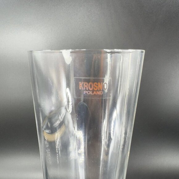 Krosno Clear Heart Shaped Crystal Glass Vase Made In Poland Glass Vase Vintage - Picture 7 of 14